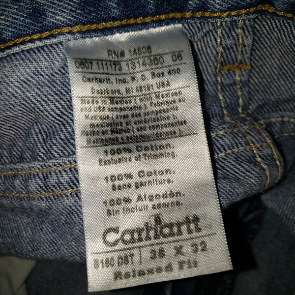 Carhartt Men's Work Jeans size 36 Blue - Picture 3 of 7